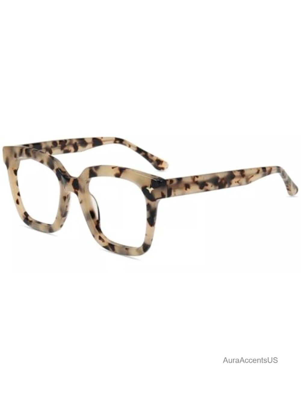 Oversized Blue Light Blocking Glasses Square Acetate Frame UV400 Protection